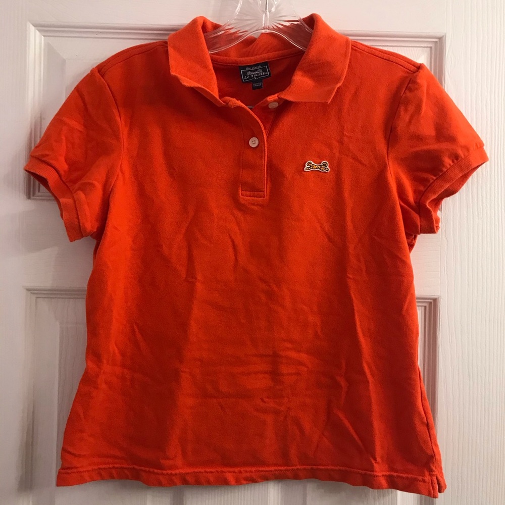 Girls Le Tigre Classic Orange Shirt Polo Size L